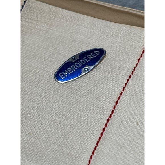 Vintage Embroidered Handkerchief Set with Floral Designs Original Box 1950s - Picture 3 of 7